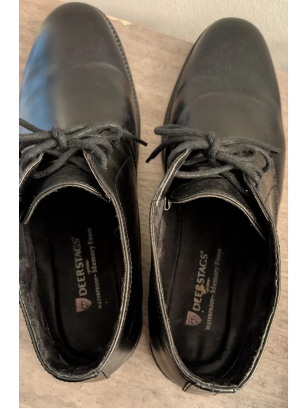 Deer Stags Mens Black Oxford Shoes Size 12M Waterproof